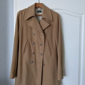 💗 JCrew Wool Camel Pea Coat